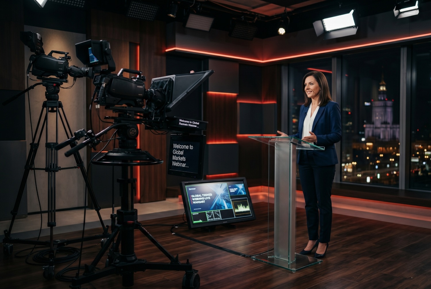 Webinar live w studiu — realizacja OneStream Warszawa