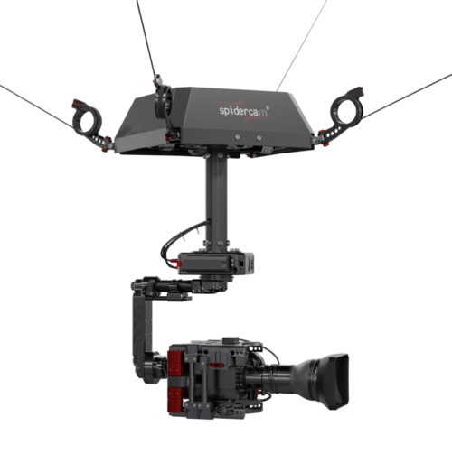 Spidercam, camera crane and dynamic shots during a YouTube live stream